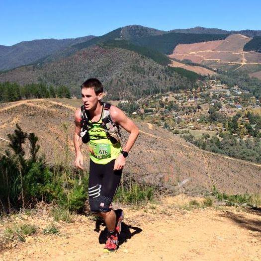 Charlie in a trail running race
