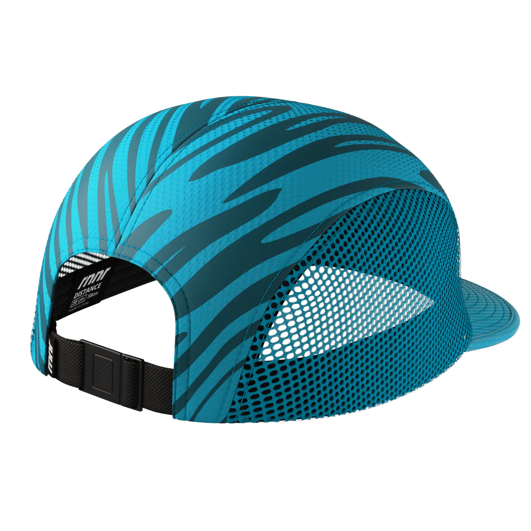 Rnnr Distance Hat - Drippy Cheetah Blue