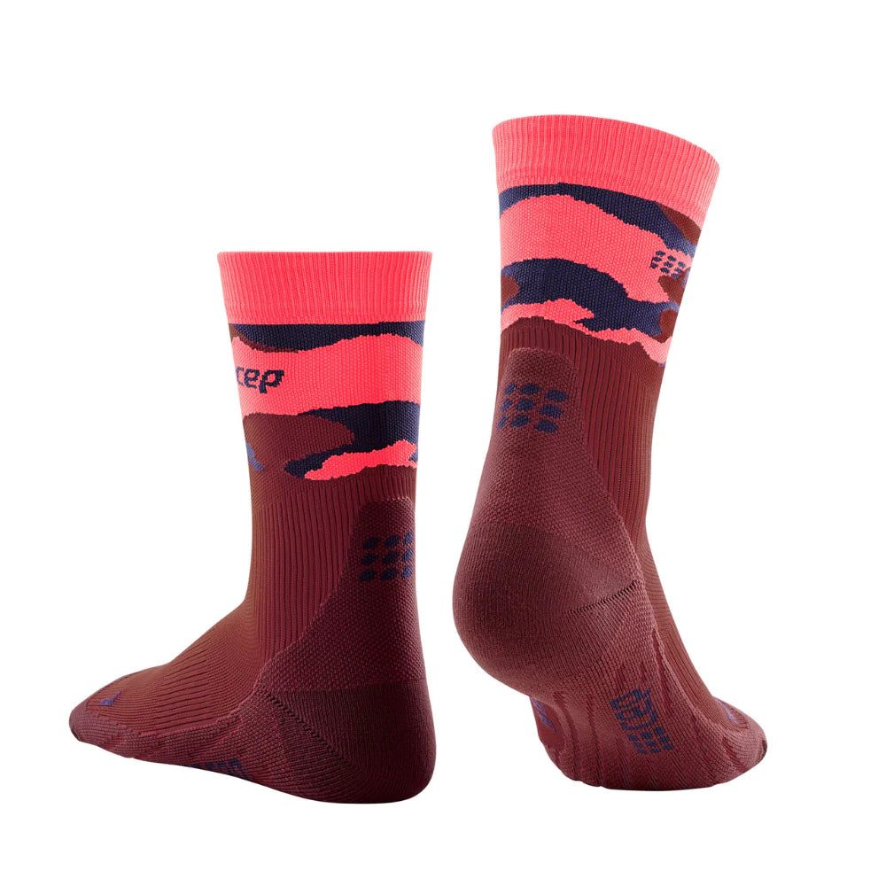 Womens CEP Mid Cut Socks Compression CAMOCLOUD