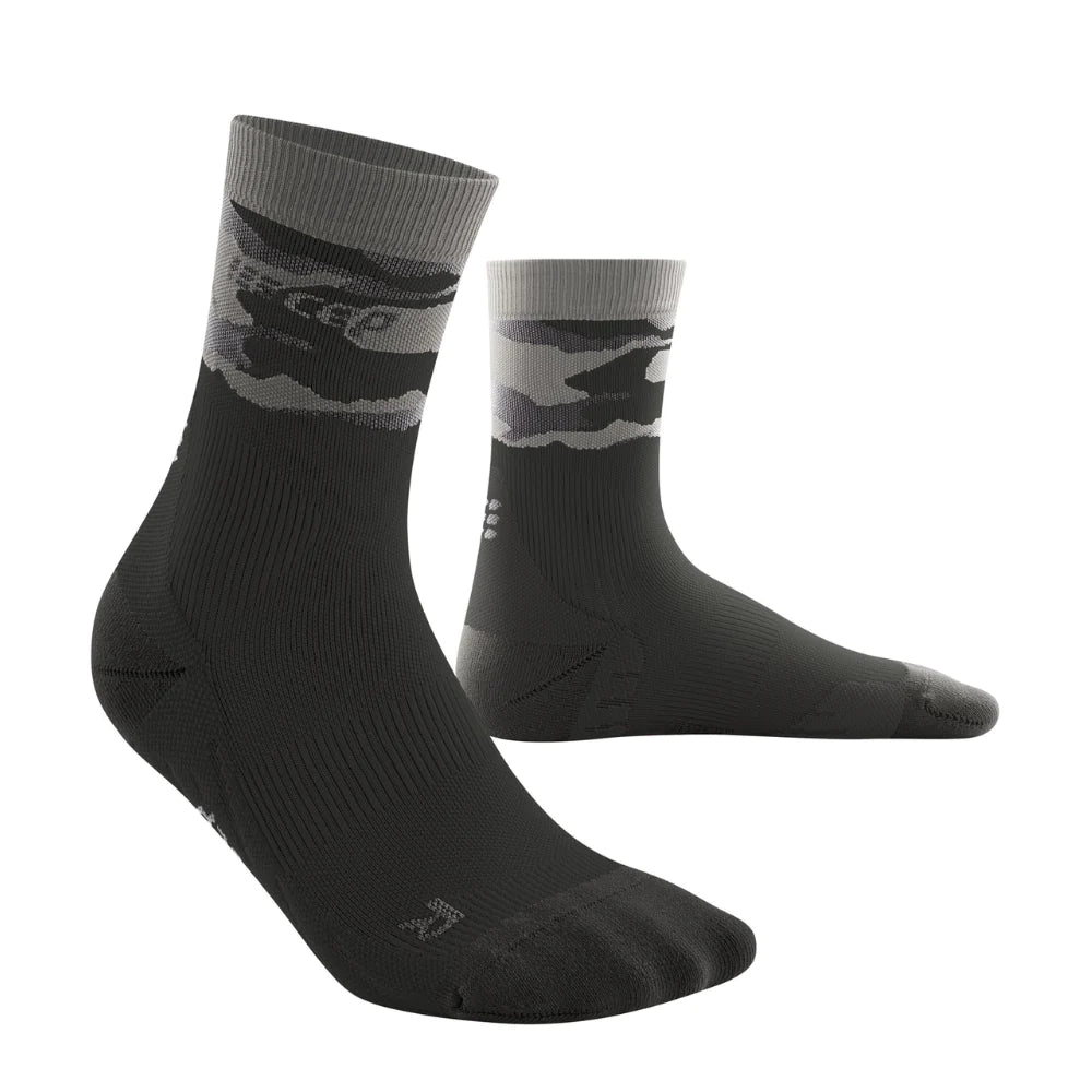 Womens CEP Mid Cut Socks Compression CAMOCLOUD