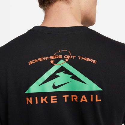 Mens Nike Dri Fit Tee Trail Print Black