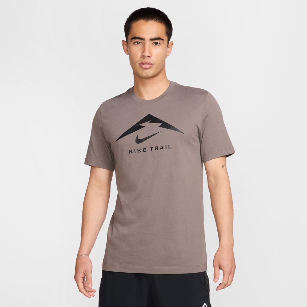 Mens Nike Dri Fit Trail Running T Shirt Logo