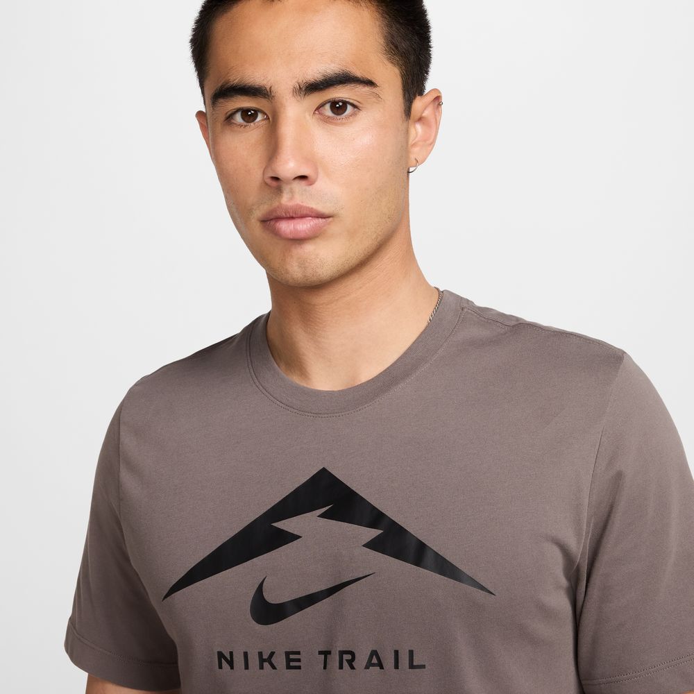 Mens Nike Dri Fit Trail Running T Shirt Logo
