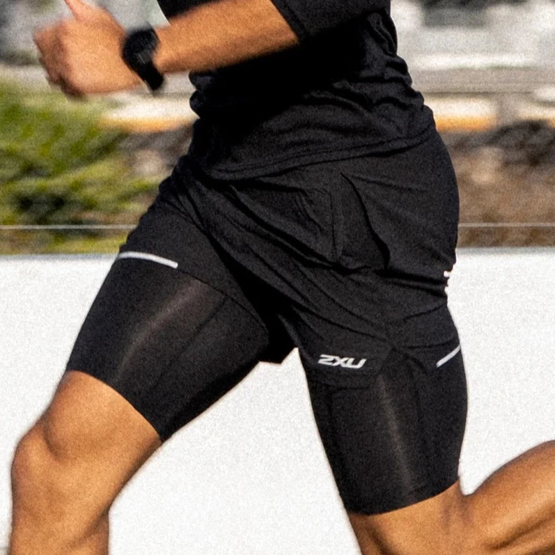 Mens 2XU Aero 2-In-1 5inch Shorts