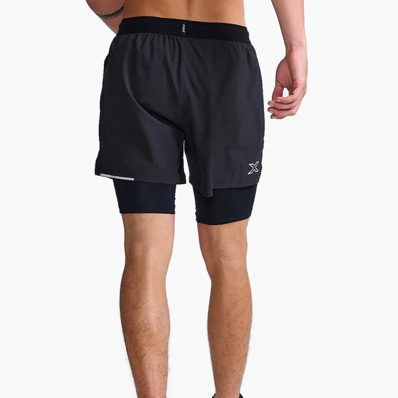 Mens 2XU Aero 2-In-1 5inch Shorts