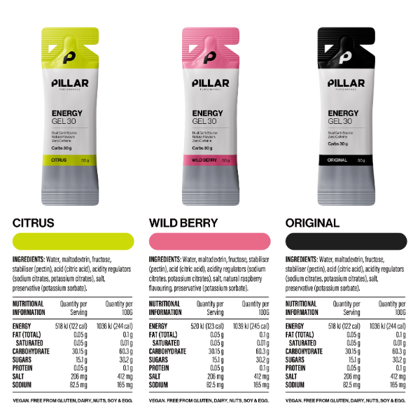 PILLAR Performance Energy Gel 30