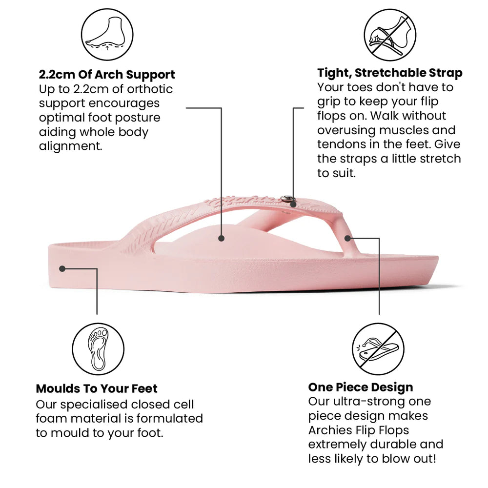 Archies Arch Support Thongs - Crystal