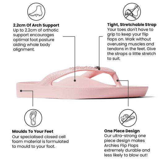 Archies Arch Support Thongs - Crystal