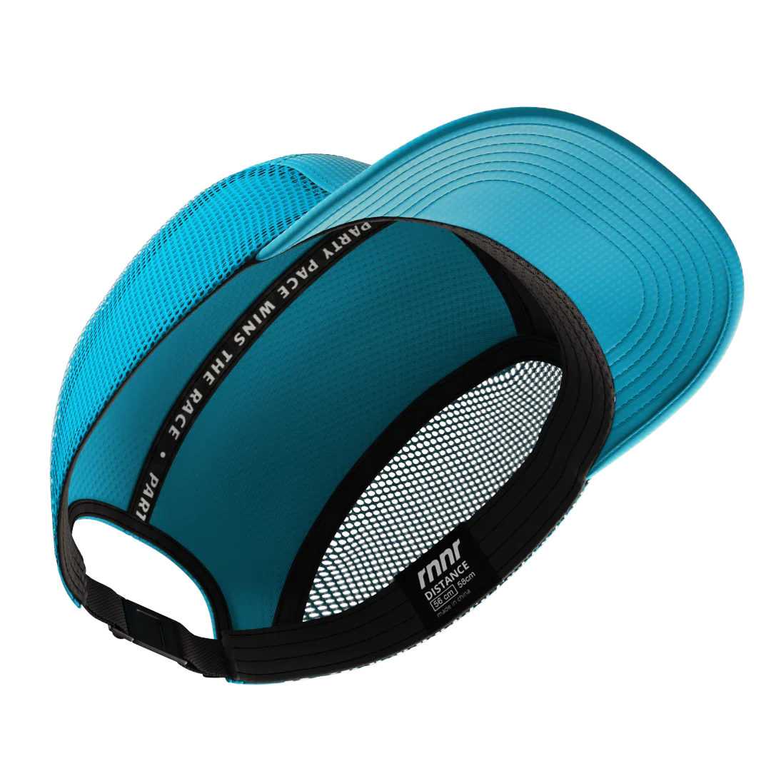 Rnnr Distance Hat - Drippy Cheetah Blue