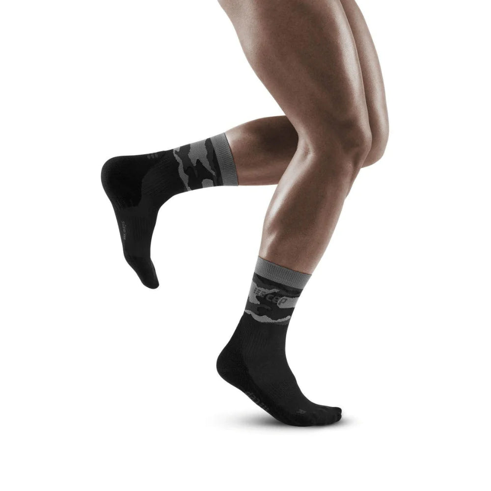 Mens CEP Mid Cut Socks Compression CAMOCLOUD