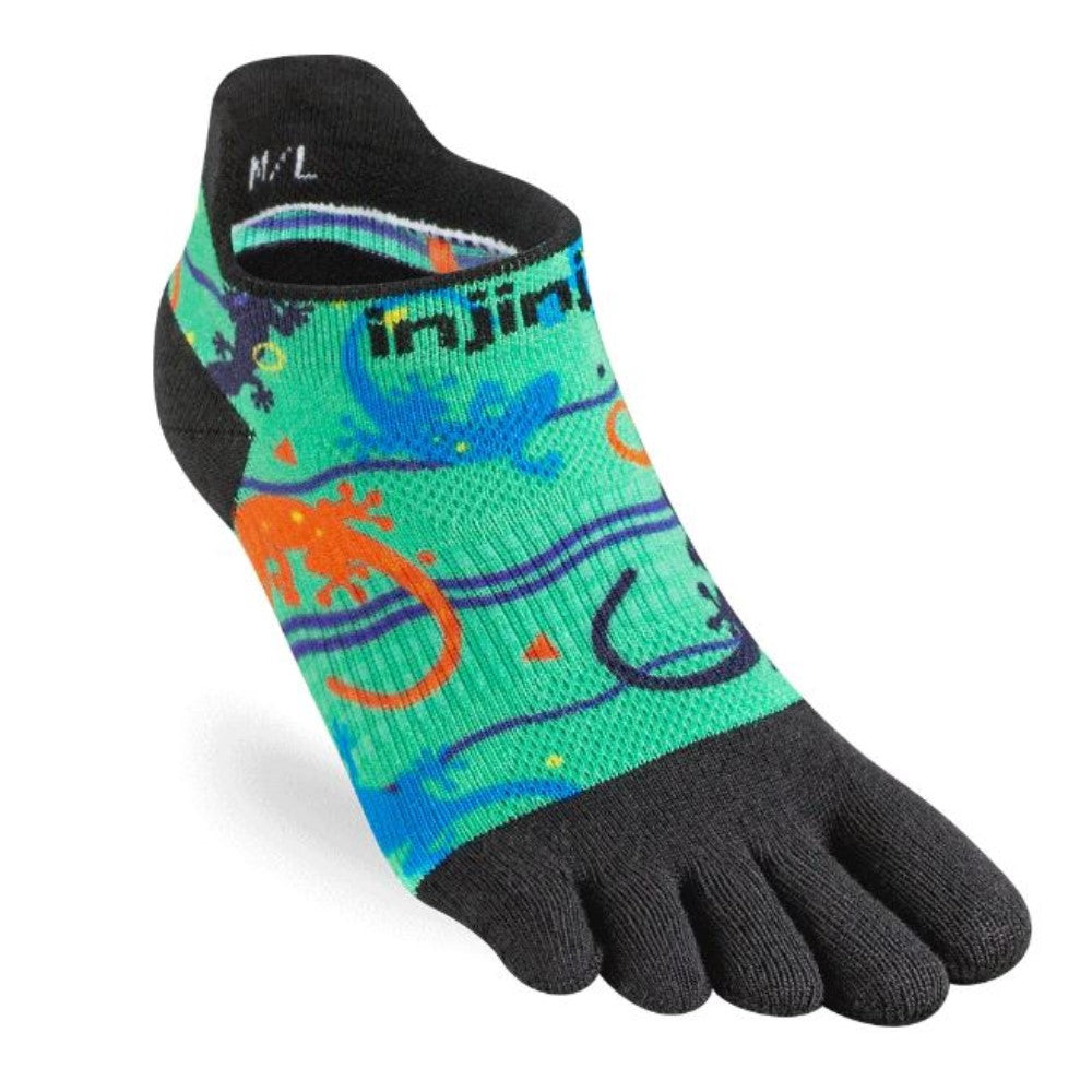 Womens Injinji RUN Spectrum No Show Toe Socks - Lightweight