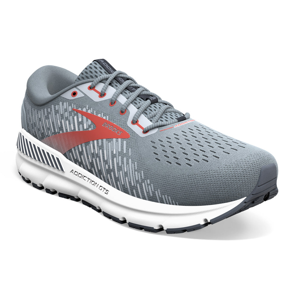 Mens  Brooks Addiction GTS Grey Ebony Chilli Oil 