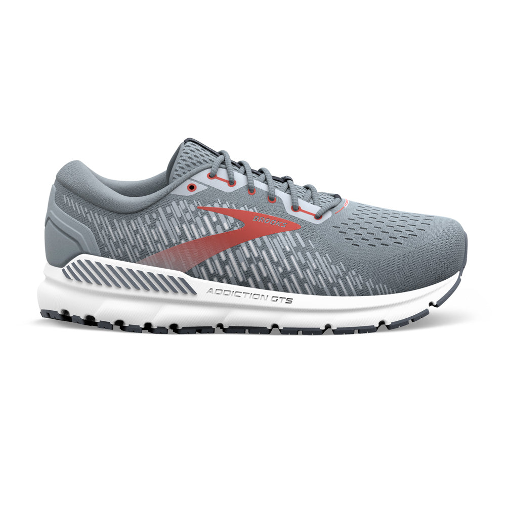 Mens  Brooks Addiction GTS Grey Ebony Chilli Oil 043