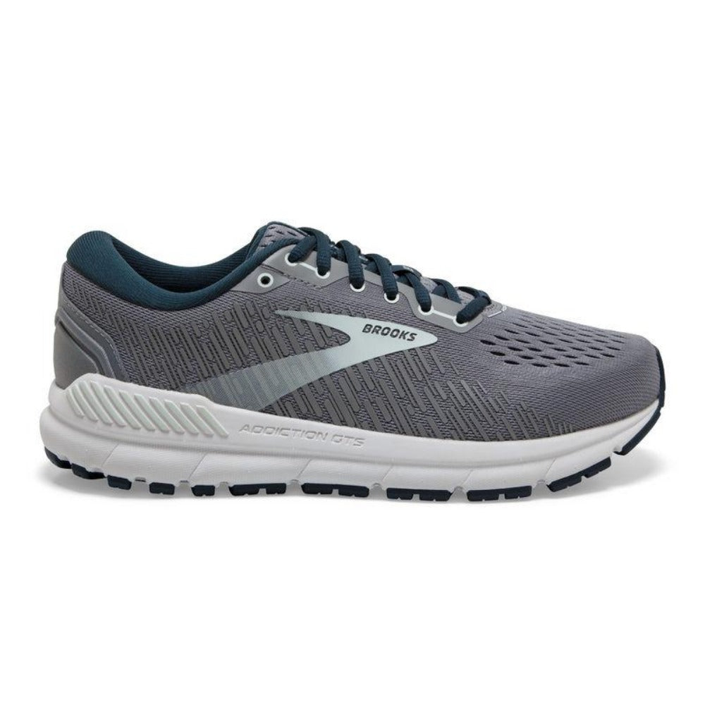 Grey Navy Aqua Womens Brooks Addiction GTS 15 D Width
