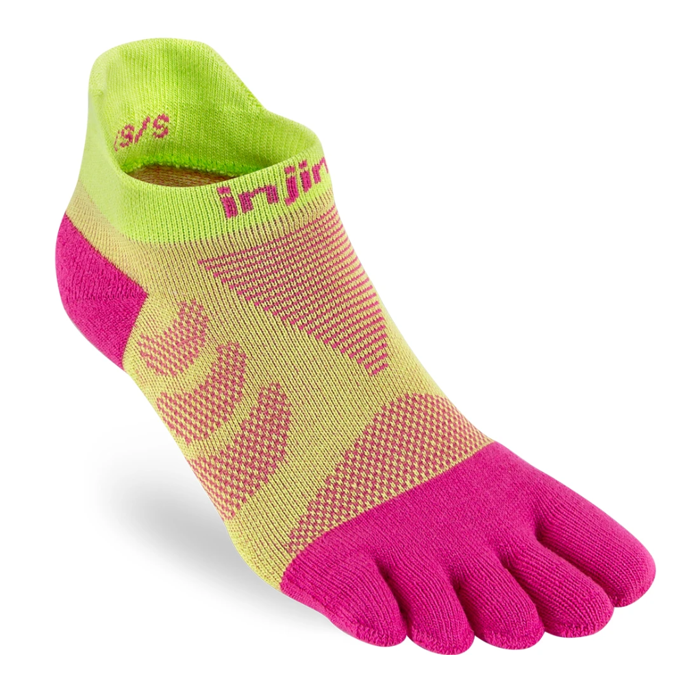 Womens Injinji ULTRA RUN No Show Toe Socks