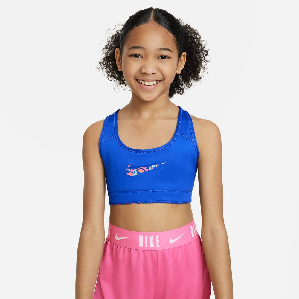 Nike Swoosh Riversible Kids' Sports Bra Blue DX5717-480
