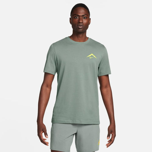 Mens Nike Dri Fit Tee Trail Print -Dark Stucco