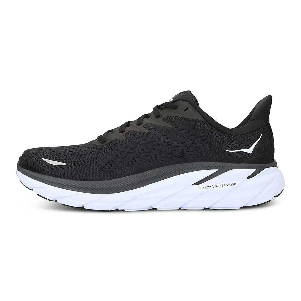 Black White Mens Hoka Clifton 8