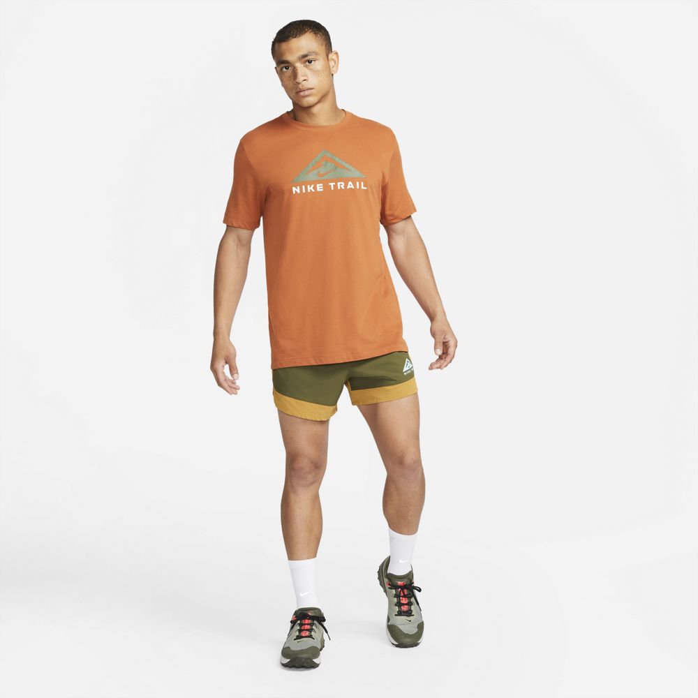 Dark Russett Mens Nike Dri Fit Trail Running Tee