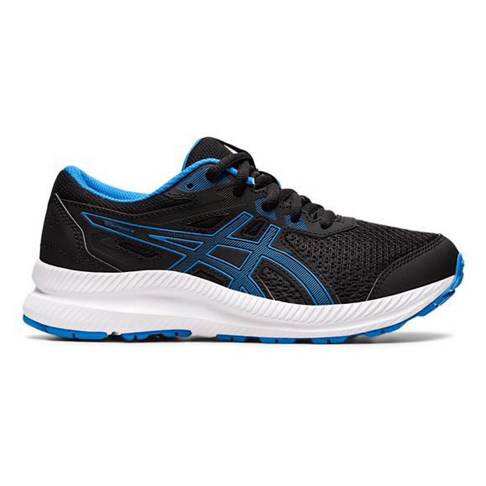 Black Electric Blue Kids Asics Contend 8 GS 