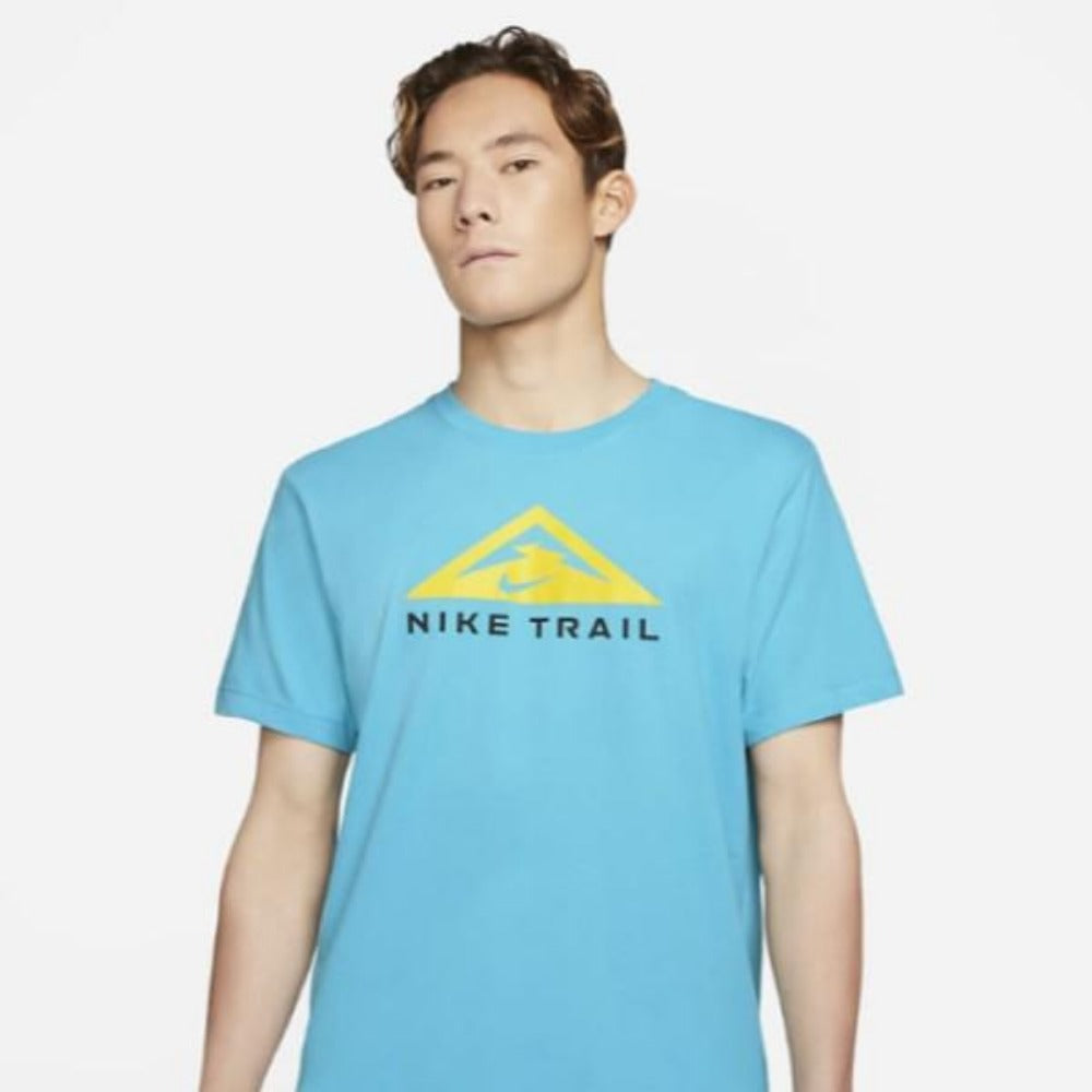 Blue Nike Dri Fit Trail Running Tee