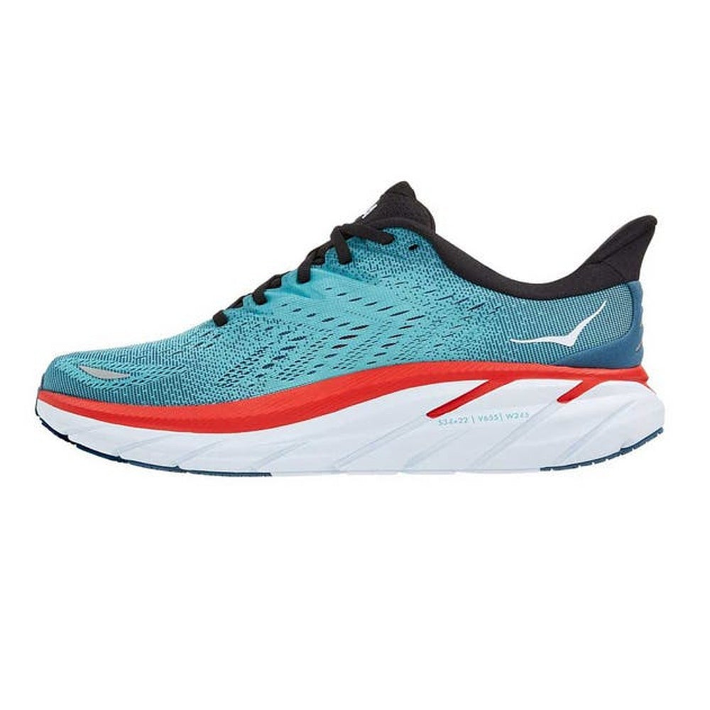 Real Teal Aquarelle Mens Hoka Clifton 8