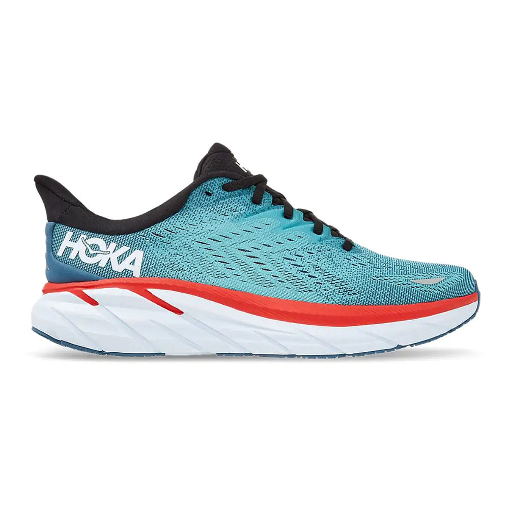 Real Teal Aquarelle Mens Hoka Clifton 8