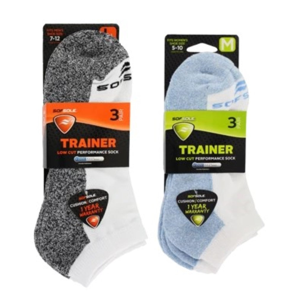 Mens Sof Sole Trainer 3pk