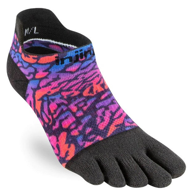 Womens Injinji RUN Spectrum No Show Toe Socks - Lightweight