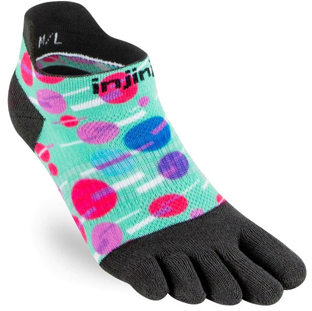 Womens Injinji RUN Spectrum No Show Toe Socks - Lightweight