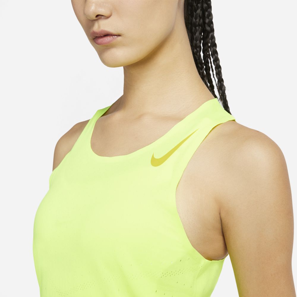 Volt Citron Womens Nike Aeroswift Singlet