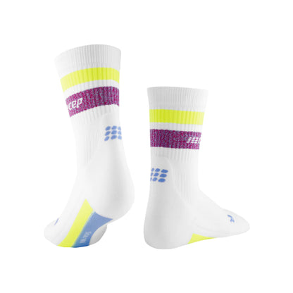 Mens CEP Mid Cut Socks Compression Miami Vibe's 80's