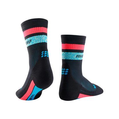 Mens CEP Mid Cut Socks Compression Miami Vibe's 80's