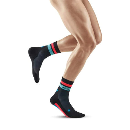 Mens CEP Mid Cut Socks Compression Miami Vibe's 80's