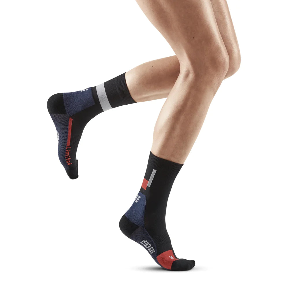Mens CEP Mid Cut Socks Compression The Run Limited Edition