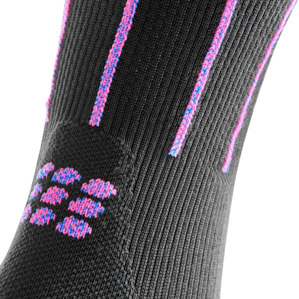 Womens CEP Mid Cut Socks Compression Pinstripe
