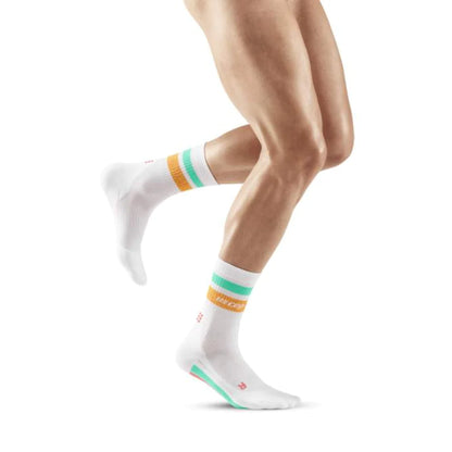 Mens CEP Mid Cut Socks Compression Miami Vibe's 80's