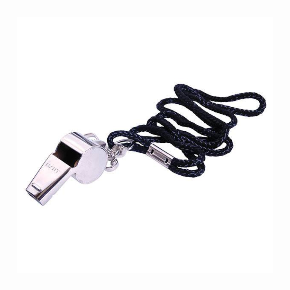 HART Nickel Plated Whistle with Lanyard