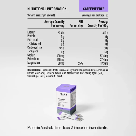 PILLAR Performance Electrolyte Hydration Sachet