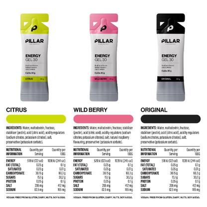 PILLAR Performance Energy Gel 30