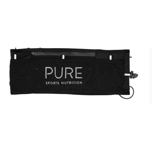 Black trail belt with 'PURE Sports Nutrition' branding on a white background