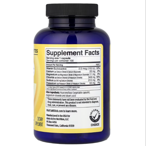 SaltStick Bottle 100 Capsules