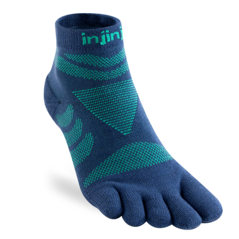 Womens Injinji ULTRA RUN Mini Crew Toe Socks