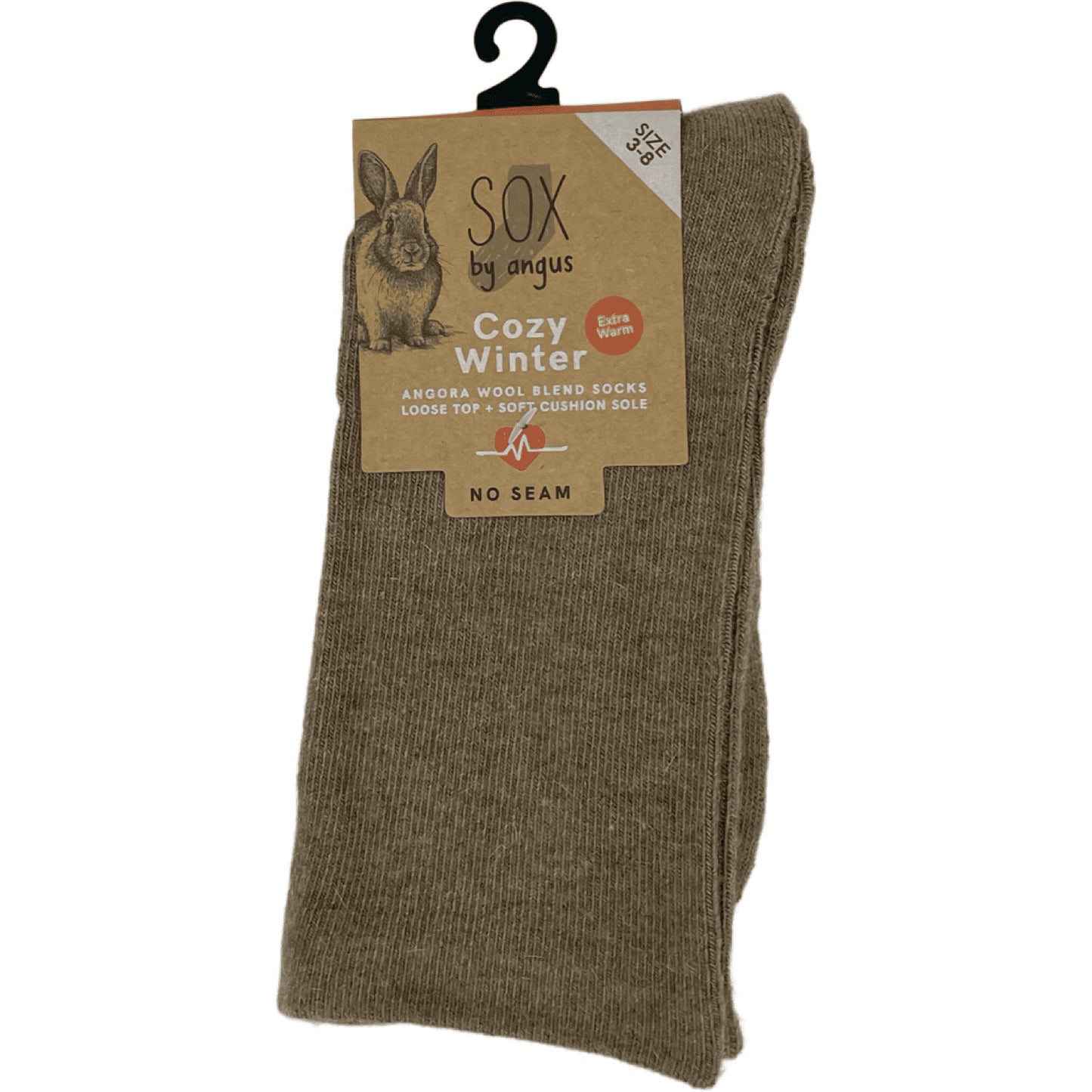 Unisex Angora Wool Blend Cushion Sole Loose Top Socks