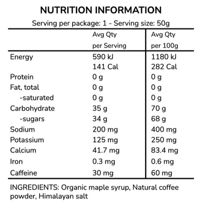 mapleROO Maple Syrup Energy Gels