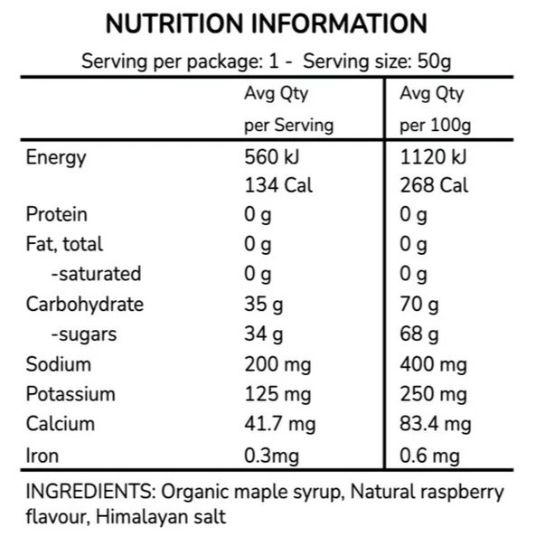 mapleROO Maple Syrup Energy Gels