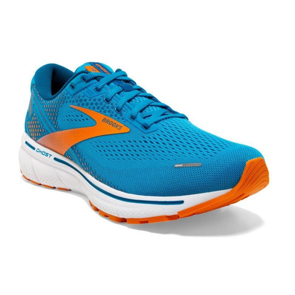 Vivid Blue Orange Mens Brooks Ghost 14