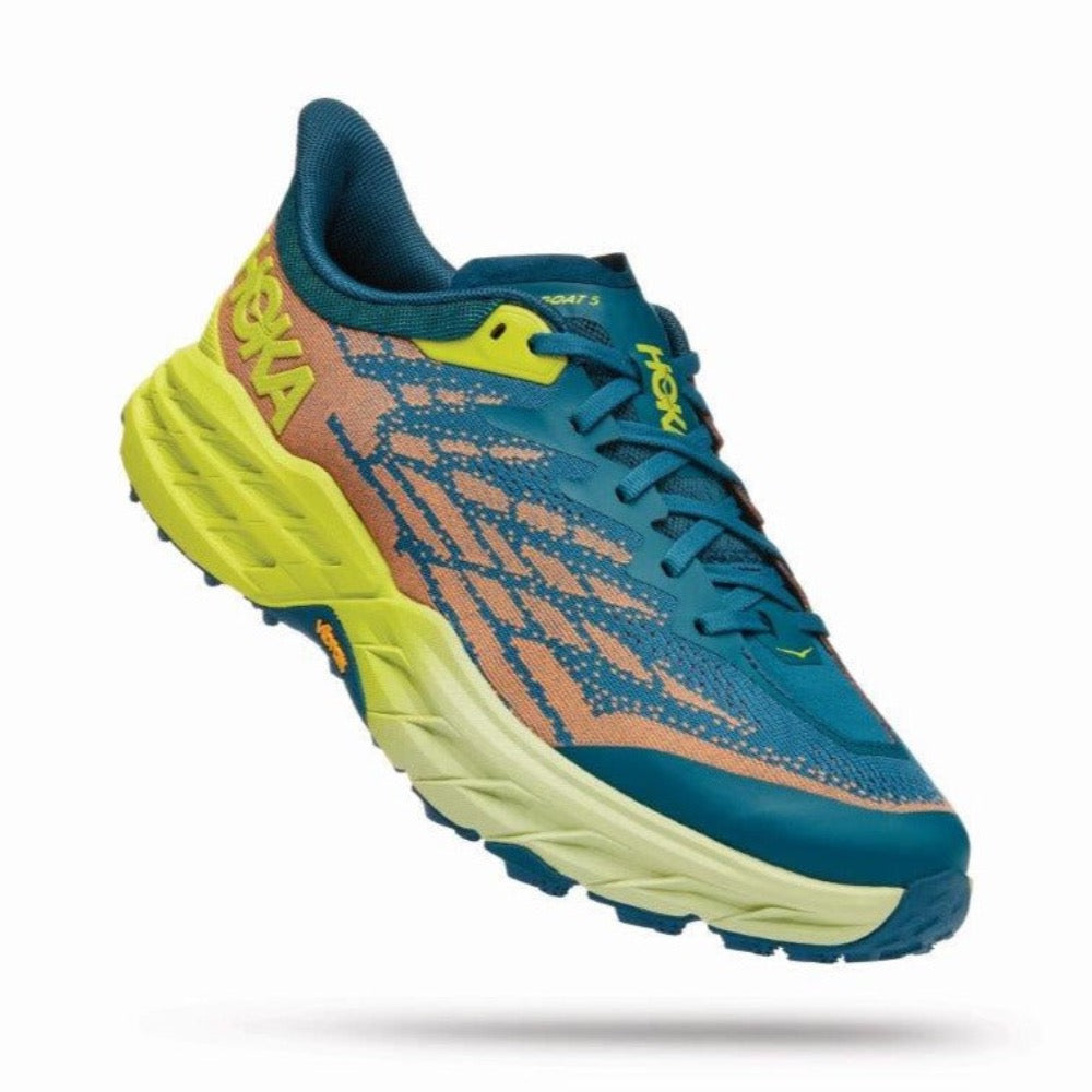 Blue Coral Evening Primrose Mens Hoka Speedgoat 5 Wide 