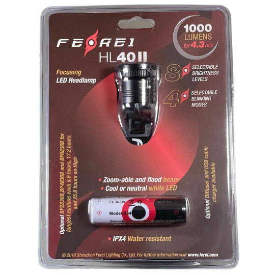 Ferei HL40II Single LED 1000 Lumens Rechargeable Headlamp
