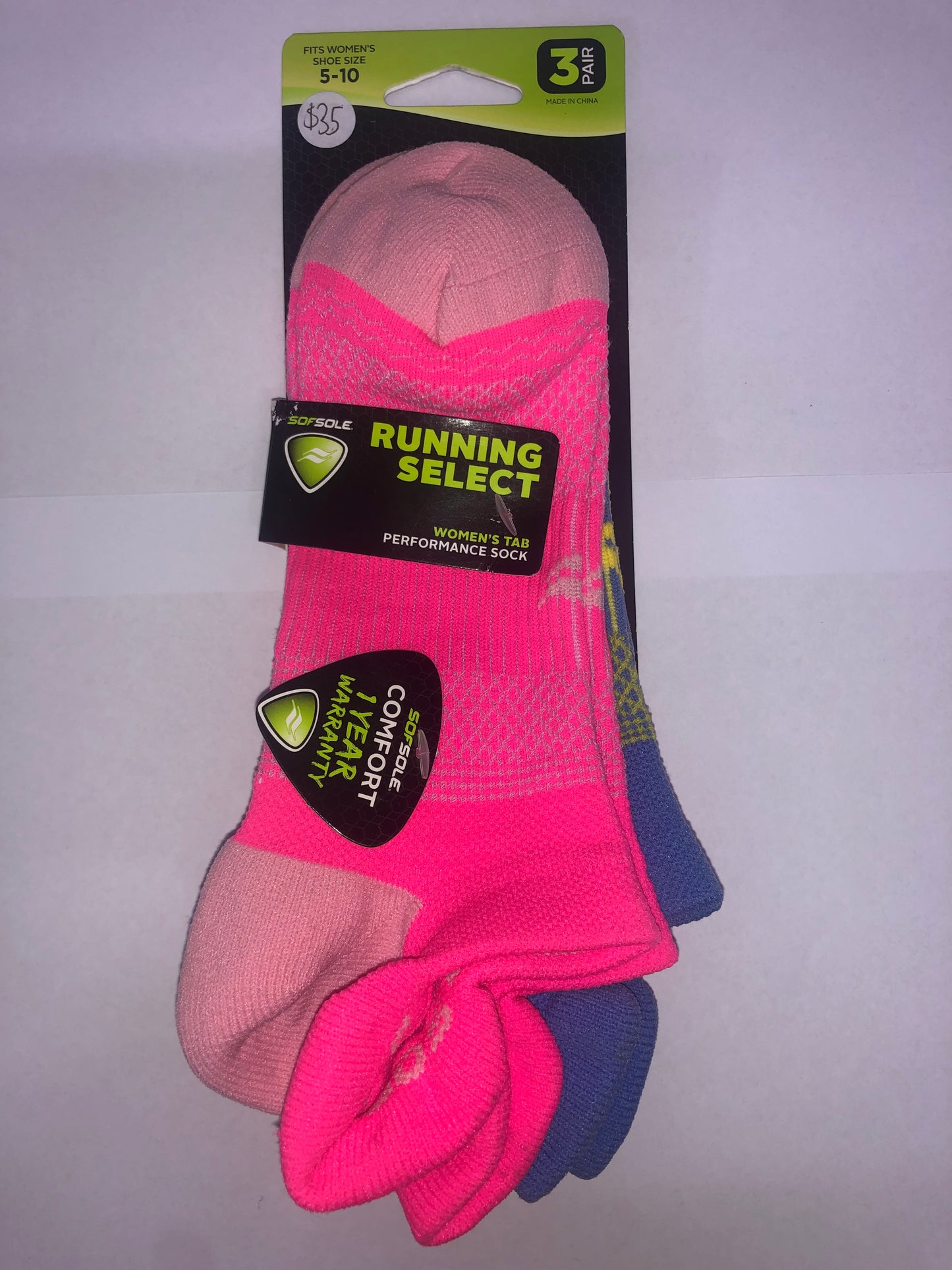 Womens Sof Sole Running Select 3 Pack Socks